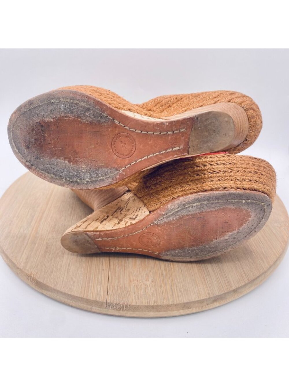 Anthropologie Lifsdottir Shoes Womens 7.5 38 Red Snakeskin Leather Wedge Heels - Picture 11 of 13